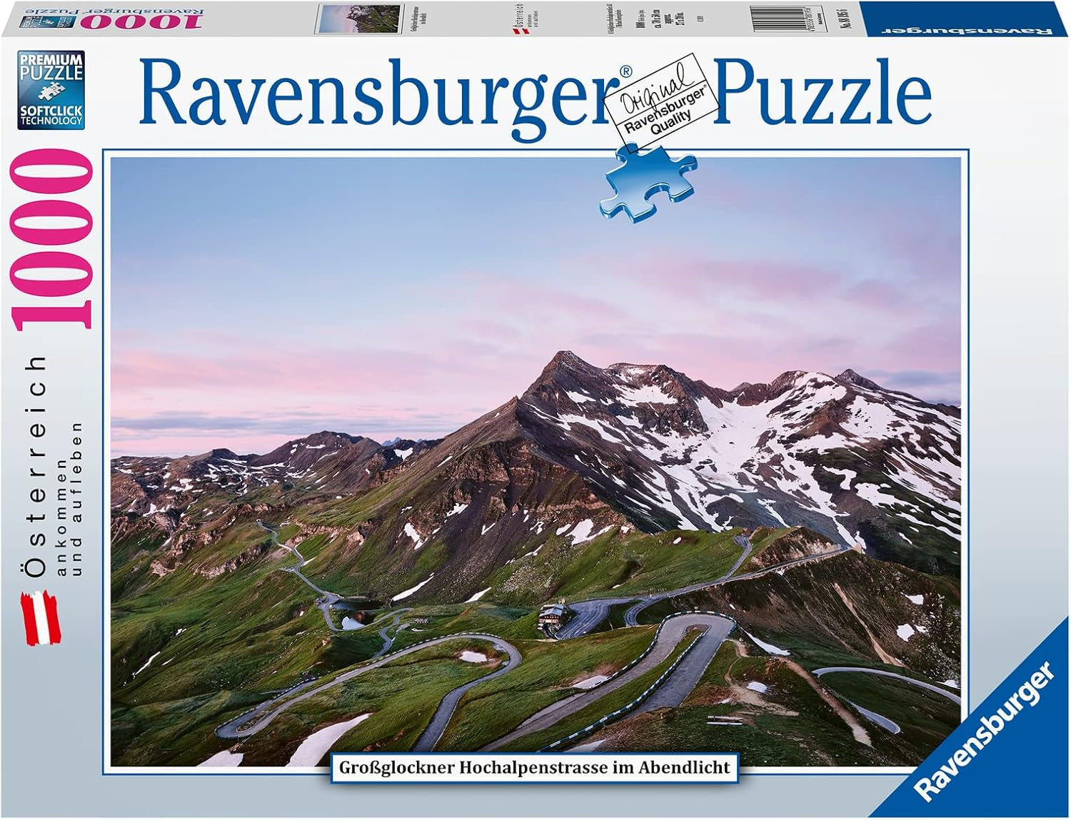 Ravensburger Puzzle 88195 88195-Großglockner Hochalpenstraße-1000-teiliges Puzzle für Erwachsene und Kinder ab 14 Jahren. Puzzle Naty Shop im alten Design