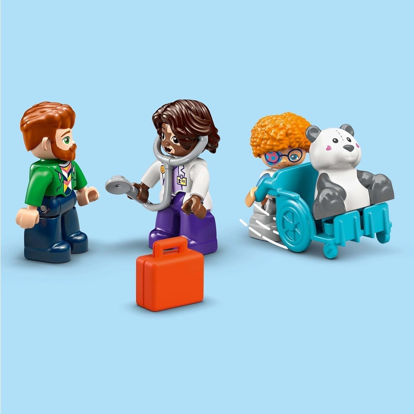 LEGO DUPLO Town Erster Arztbesuch, Bauspielzeug, Spielset zur Förderung der Feinmotorik, Geschenk für Kleinkinder ab 2 Jahren, Lernspielzeug, Krankenhaus-Rollenspiel 10449 Bausets Besuche den LEGO-Store