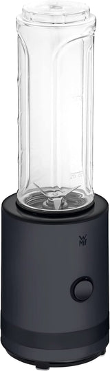 WMF Küchenminis Smoothie-To-Go, Mini Standmixer Mit Zwei Mix-/Trinkbehältern 0,6L, Mixer Hochleistungsmixer 300 W, Edelstahl Matt, Schwarz Kitchen Naty Shop Deep Black
