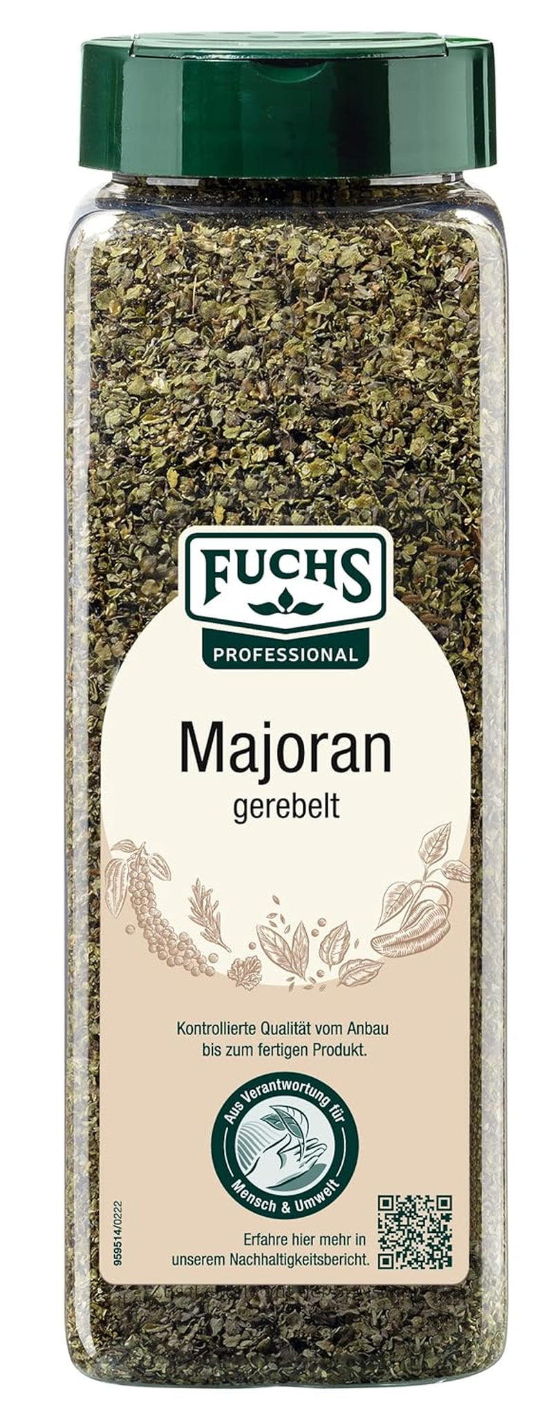 - Majoran gerebelt | Mit praktischem Streuaufsatz | Zum Verfeinern von Bohnen- und Linseneintöpfen | 80 g im großen Streuer
