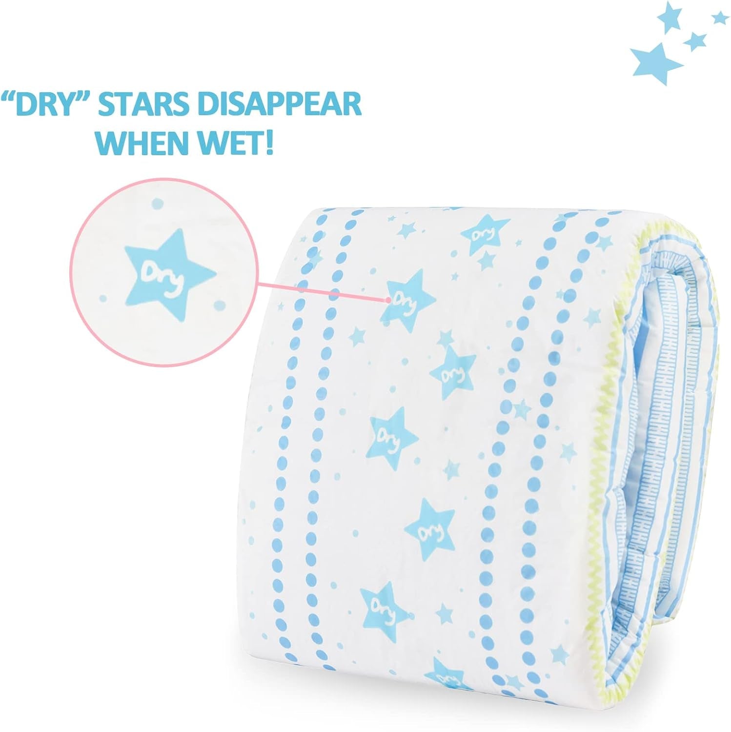 Bedruckte Windeln für Erwachsene, 5500–5800 ml, 2er-Pack, 3 Drucke, zufällige Auswahl – Astro Babies (L)