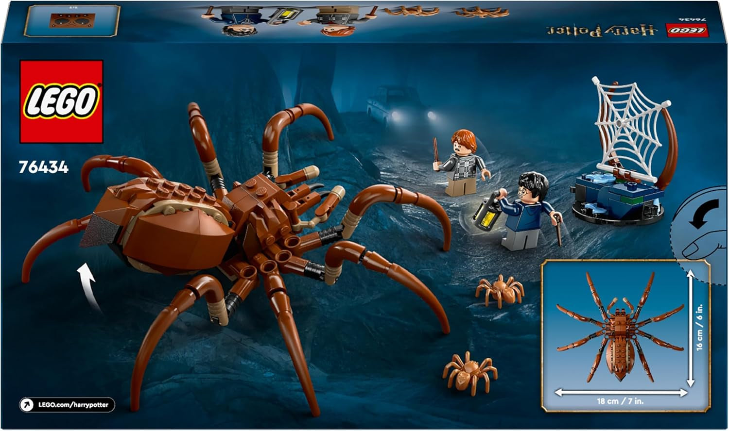 LEGO Harry Potter Aragog im Verbotenen Wald, Spinnen-Fantasy-Spielset, Fabelwesen, 2 Minifiguren, magisches Geschenk für Jungen, Mädchen und Fans ab 7 Jahren 76434 Bausets Besuchen Sie den LEGO-Store