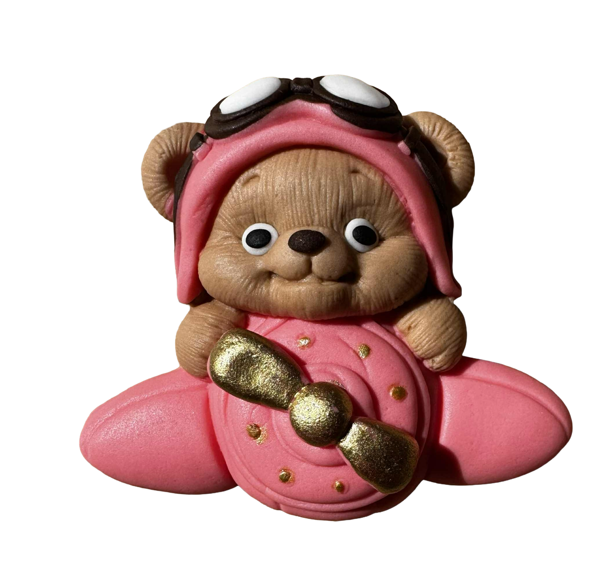Essbare Dekoration, Bär im Flugzeug, Dekorationen von Sugar Paste Nati Shop
