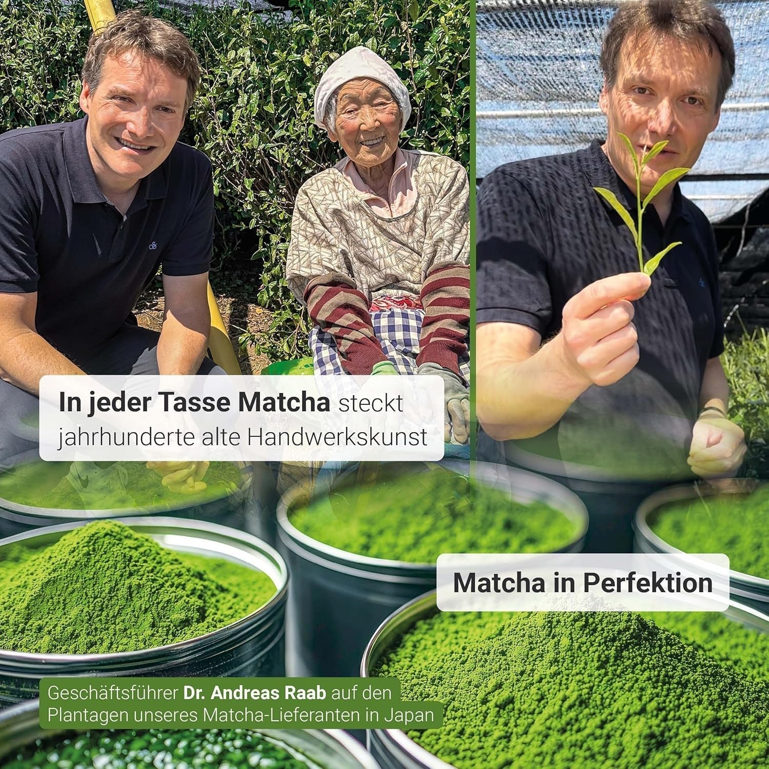 Raab Vitalfood® Premium Bio Matcha Pulver (30g) – Original aus Japan, reines Matcha-Pulver ohne Zusatzstoffe, fein gemahlen, mild-bitterer Geschmack, Grüntee-Pulver, vegan, Teezeremonie