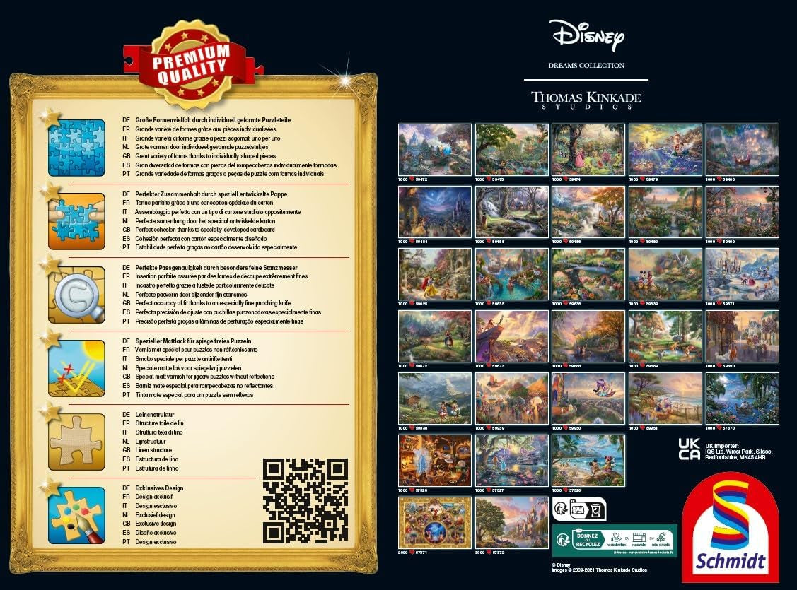 Schmidt Spiele 58039 Disney, Brave, Merida, Thomas Kinkade, Puzzle 1000 Teile, mehrfarbig Puzzle Naty Shop