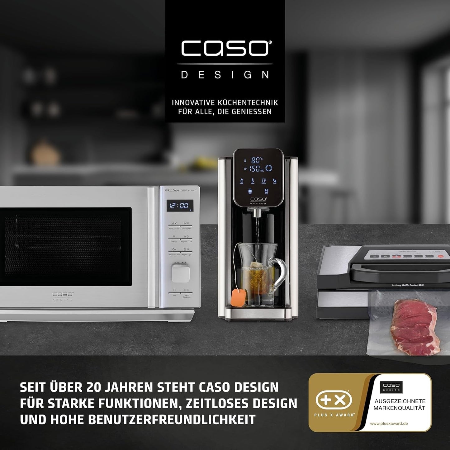 Caso Espresso Gourmet – Siebträger-Espressomaschine aus Edelstahl, leistungsstarke 19-bar-Ulka-Pumpe, mit Milchaufschäumer, für gemahlenen Kaffee oder ESE-Kaffeekapseln, für 2 Tassen, mit Tassenwärmer