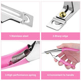 Künstliche Nägel, 500 Stück, natürliche Farbe, künstliche künstliche Nägel, 10 Größen, DIY-Acryl, mit Box, Nagelbürste, Nagelhautschieber, Nagelfeile