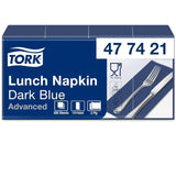 Tork Linstyle 509542 Schwarze Cocktailservietten, 1/4 Falz, 1-lagig, 23,8 x 23,8 cm, 1 x 100 Servietten