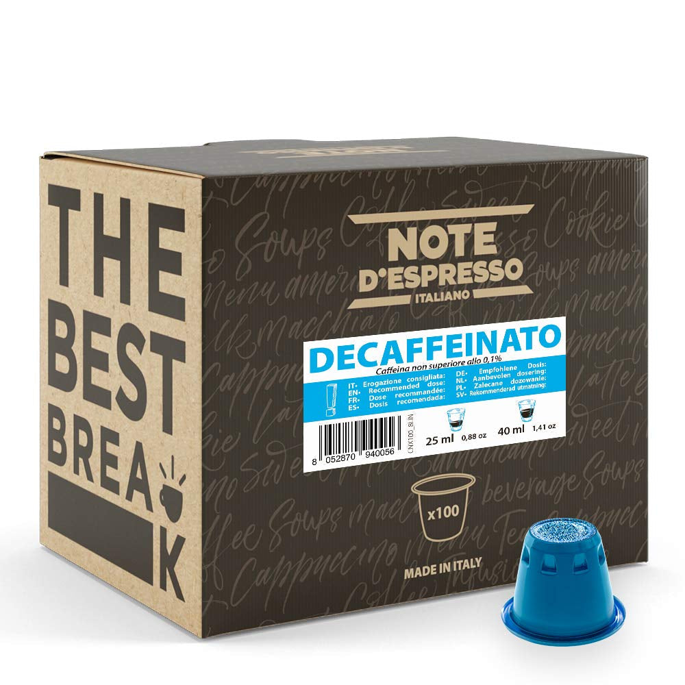 Decaffeinato-Kaffeekapseln, Nespresso-kompatibel, 5,6 g x 100 Kapseln