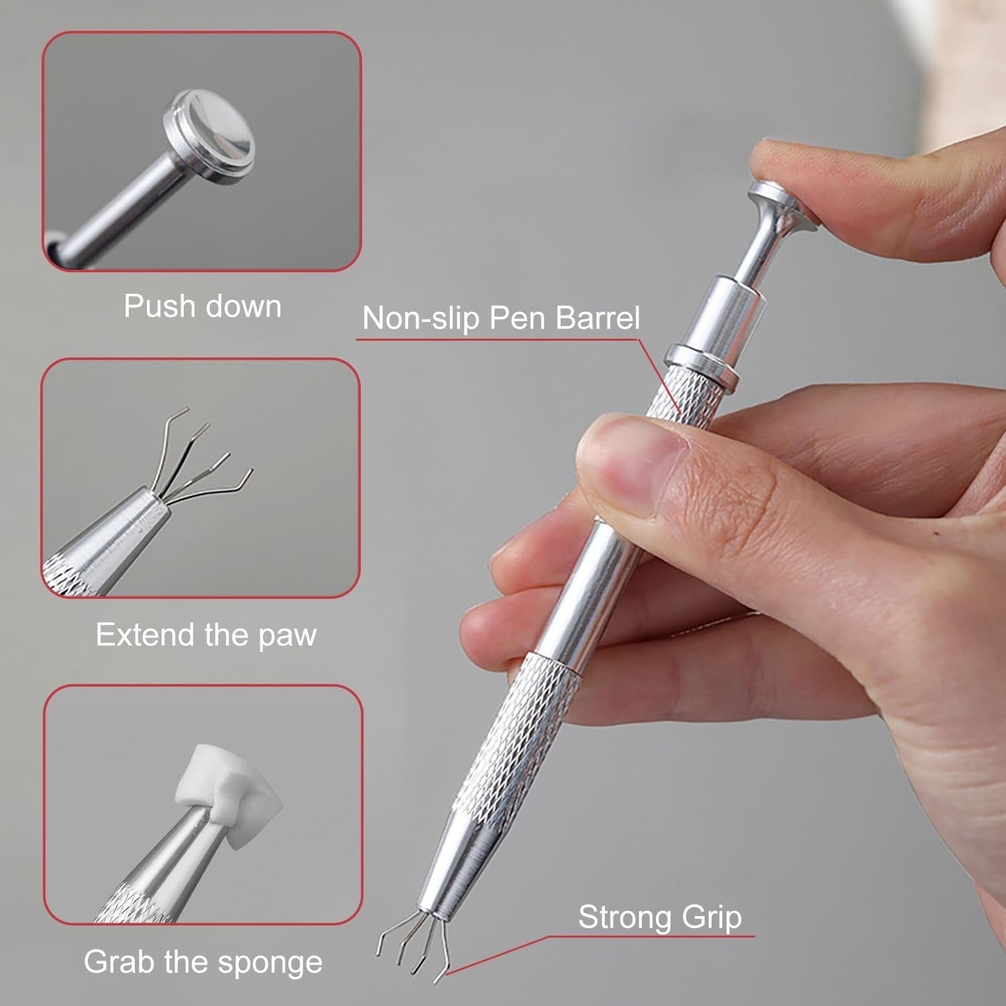 200 Stück Nail Art Schwamm Mit Metallgreifer, Sponge Nagel Pinsel, Nageldesign Zubehör Schwammpinsel, Um Eine Variation Von Gradient Nail Art Patterns Zu Erstellen(Weiß?