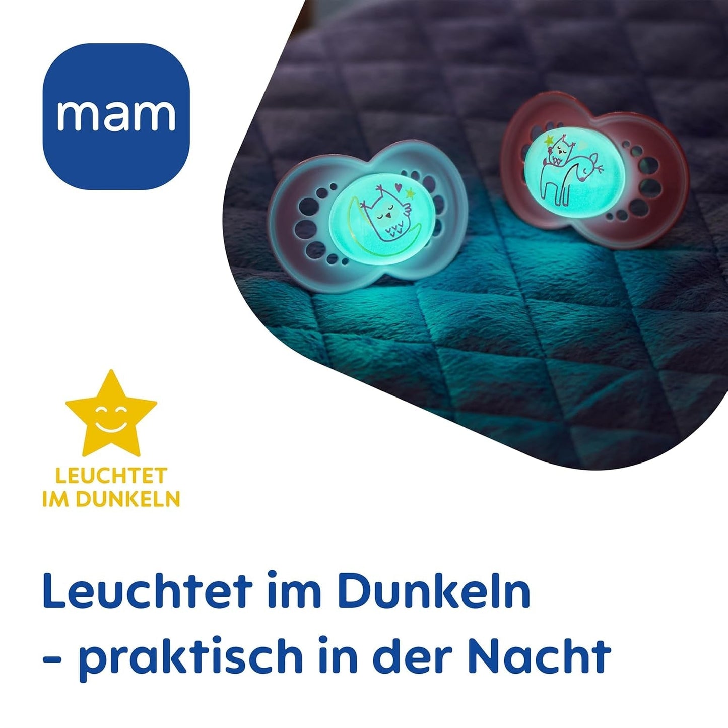 MAM Original Day & Night Matt Schnuller | 6-16 Monate | Schnullerset | Akzeptanz 94 % | Verhindert unerwünschte Zahnausrichtung | Gemeinsam mit Zahnärzten entwickelt | Silikon SkinSoft | Bär/Fuchs | 4 Stück