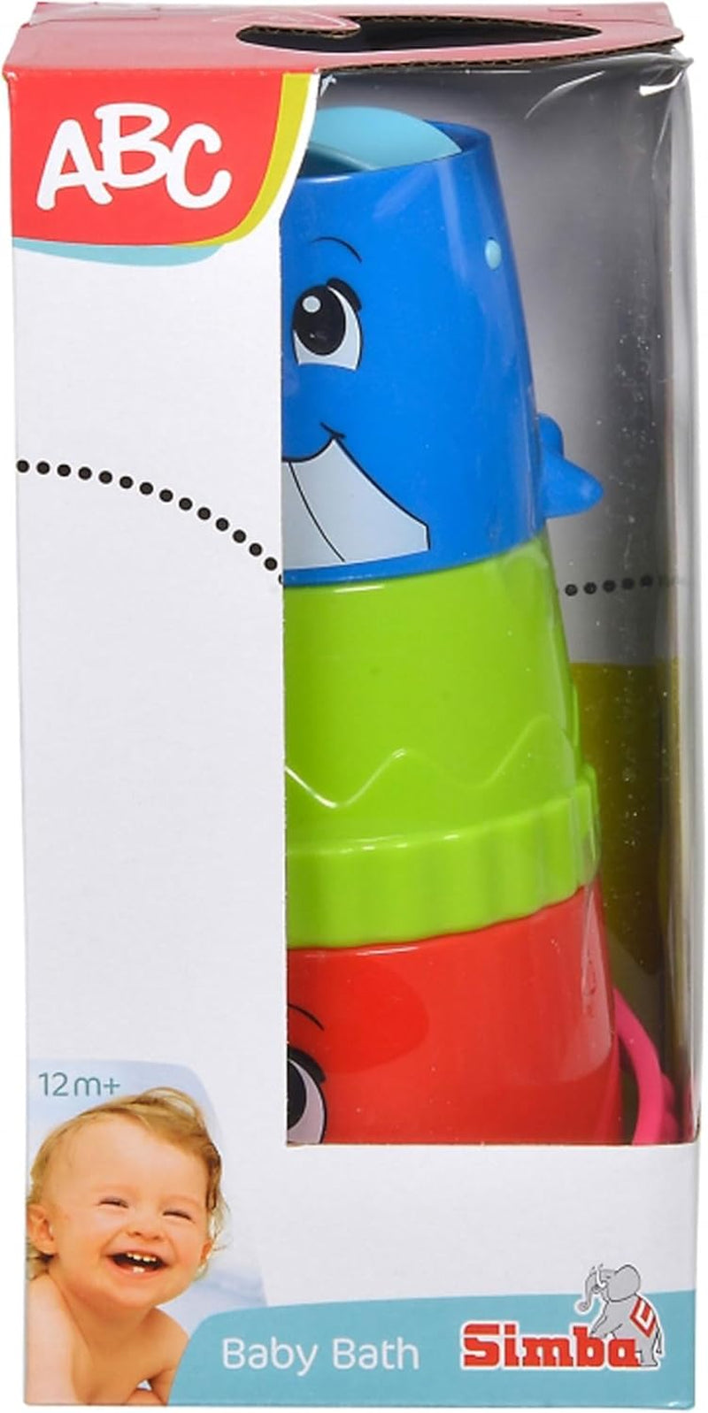 Simba 104010183 – ABC-Eimer mit stapelbarem Glas, Eimer und farbiges Glas mit Bachlauf und Wasserrad, 3 Stück, 23 cm, ab 12 Monaten Babyspielzeug Naty Shop