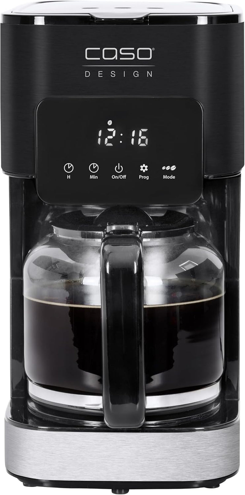 CASO Coffee Taste and Style Espressomaschine mit Permanentfilter, 1,5 l, optimale Brühtemperatur 92-96 °C, Anti-Tropf-System, optimierter Brühkopf, Edelstahl, 12 Tassen