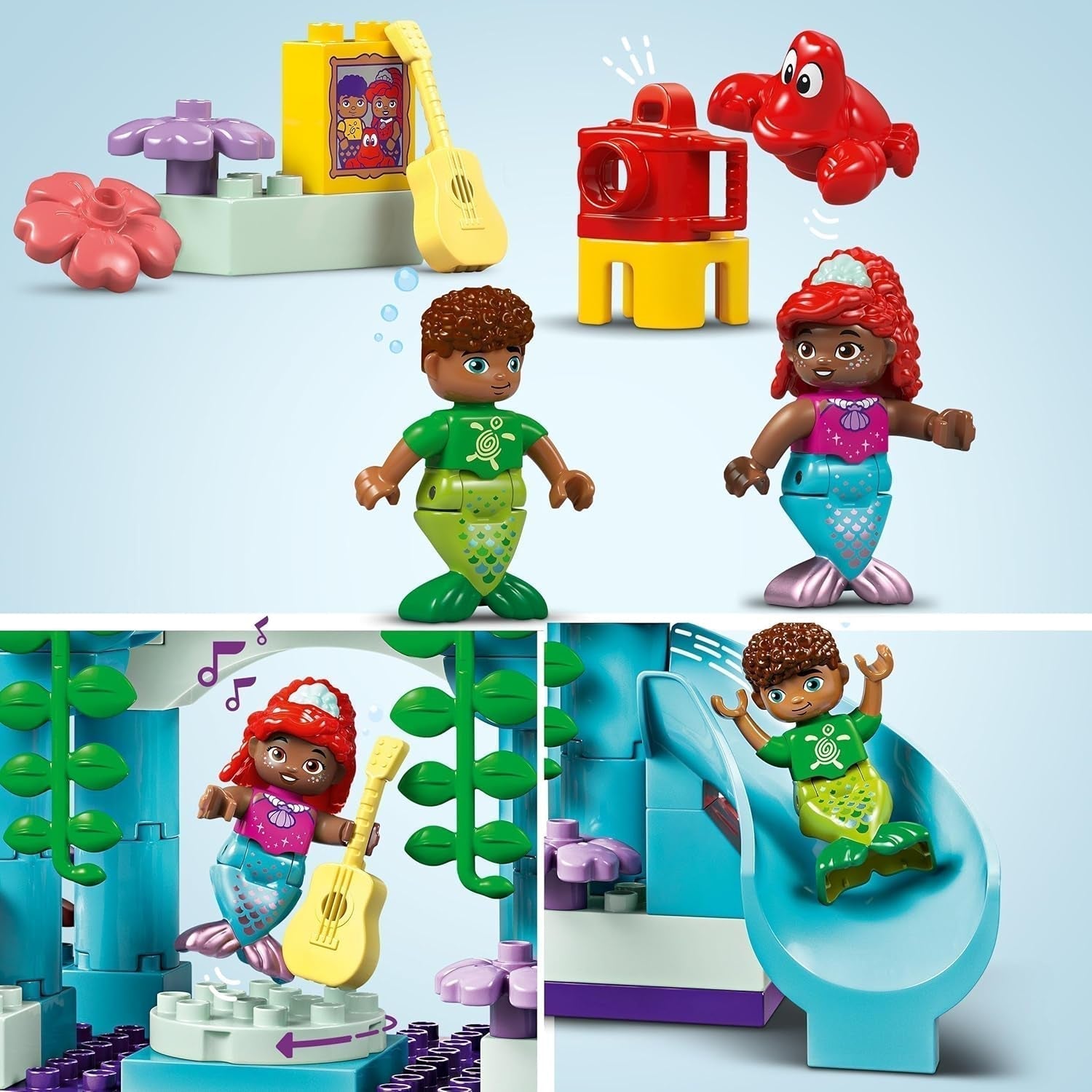 LEGO DUPLO | Disney Arielles magischer Unterwasserpalast, Lernspielzeug für Arielle, die Meerjungfrau, Unterwasserschloss für Kinder ab 2 Jahren 10435 Bausätze Besuchen Sie den LEGO-Store