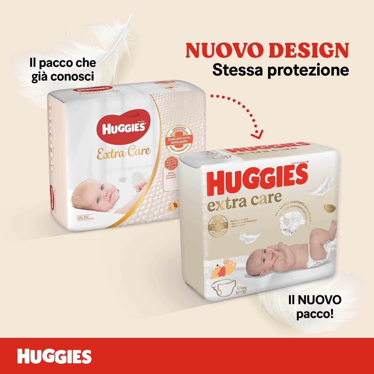 Huggies Extra Care Babywindeln, Größe 1 (2–5 kg), super saugfähig, Disney-Design, Großpackung 160