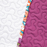 Decoking 12222 Tagesdecke 200 x 220 cm, rosa, violett, weiß, gefärbt, Anthrazit, Tagesdecke, zwei Seiten, gefärbt, rosa, weiß, violett, Steppung, Bibi-Betten und Decken. Besuchen Sie den DecoKing-Store