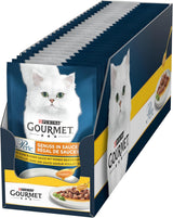 Gourmet Perle Delight Nassfutter für Katzen in Sauce mit Huhn, 26er Pack (26 x 85g)