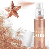 Essbares Glitzerspray – 22 g essbarer Glitzer, essbares Glitzerpulver für Getränke, Kuchendekorationen, Macarons – Lebensmittelfarbenes Glitzerpulver, essbarer Glitzer für Cocktails, Muffins (Pink)
