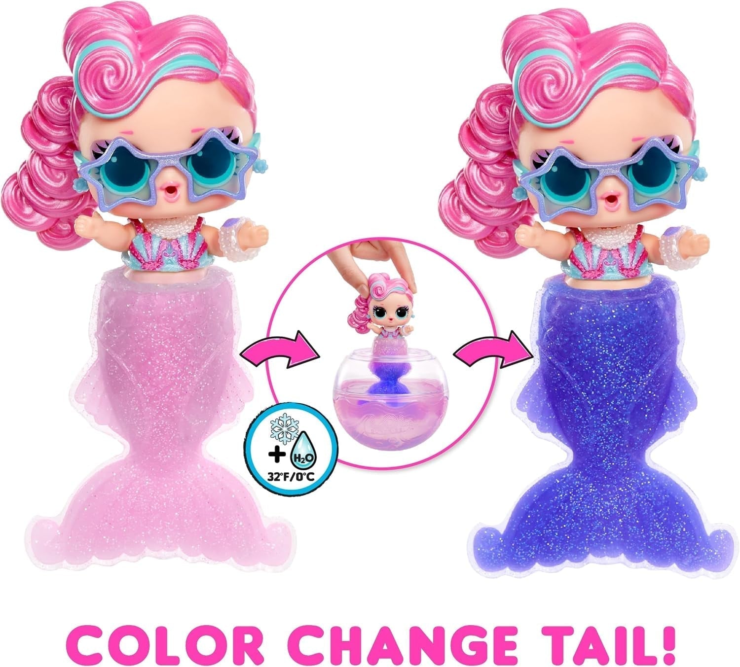 L.O.L. Überraschung! Mermaids Tots – Modische Minipuppen mit farbwechselnden Schwänzen – Geeignet für Sammler, Mädchen und Jungen ab 4 Jahren Naty Shop Dolls