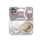 Tommee Tippee Kirsch-Latex-Schnuller, 0–6 Monate, 2er-Pack, Beutel-Schnuller aus 100 % Naturlatex