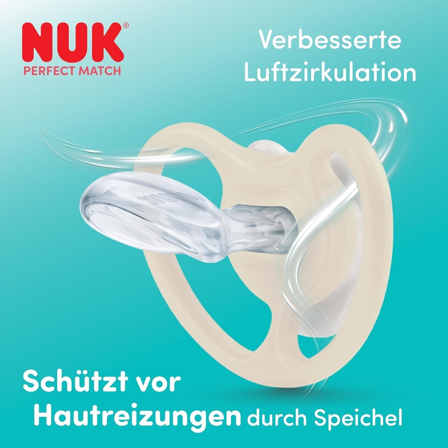 NUK Perfect Match Luftschnuller für Babys | 6-18 Monate | Kieferorthopädische Schnuller, die die Luftzirkulation fördern und durch Speichel verursachte Hautausschläge verhindern | 95 % Akzeptanz bei Babys** | Disney Minnie Maus | 2 Stück