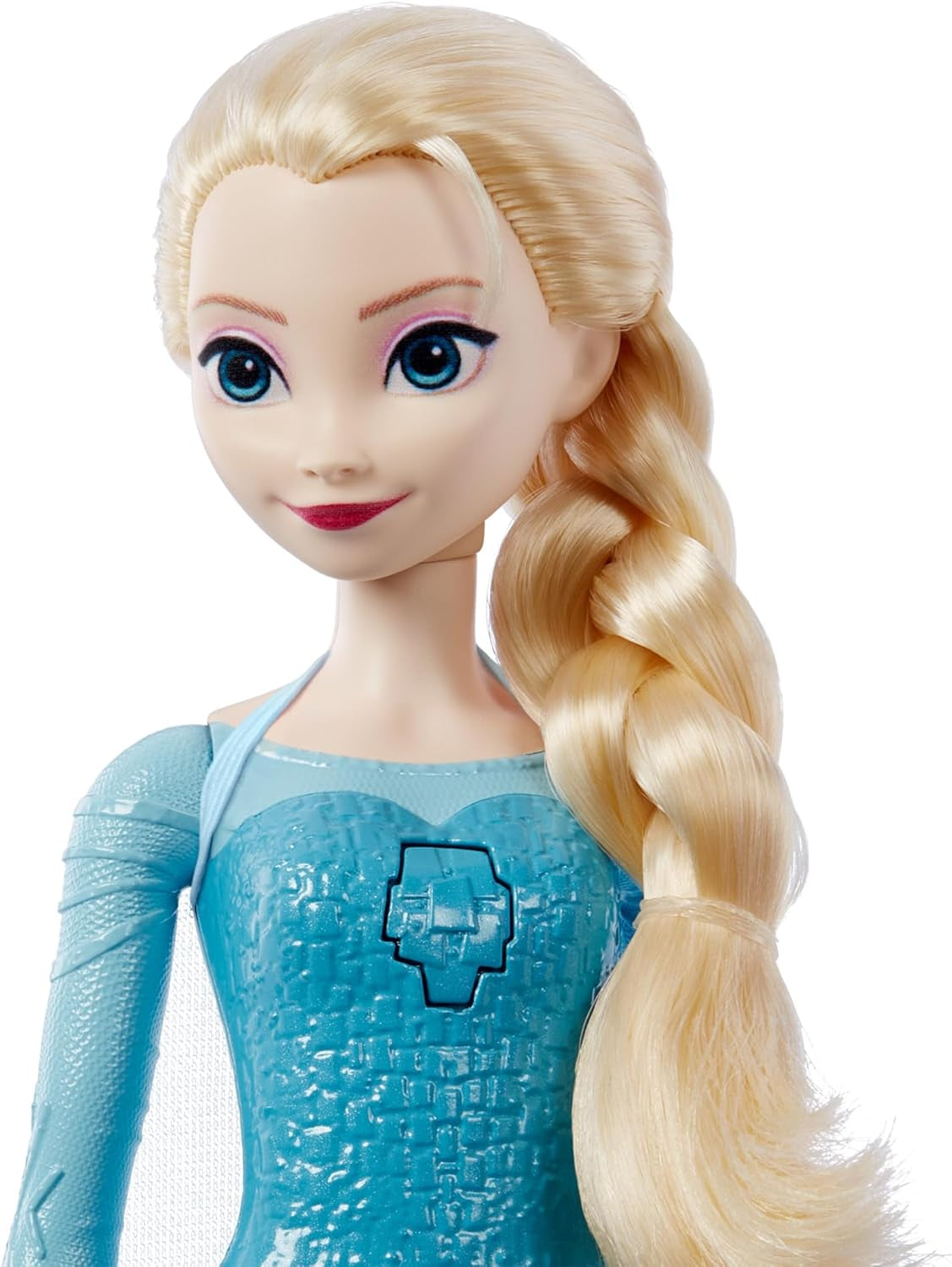 Mattel Toys Disney Frozen Elsa singende Puppe im ikonischen Outfit, singt „Let It Go“ aus dem Disney-Film in Englisch, Französisch, Deutsch, Italienisch, JDL58
