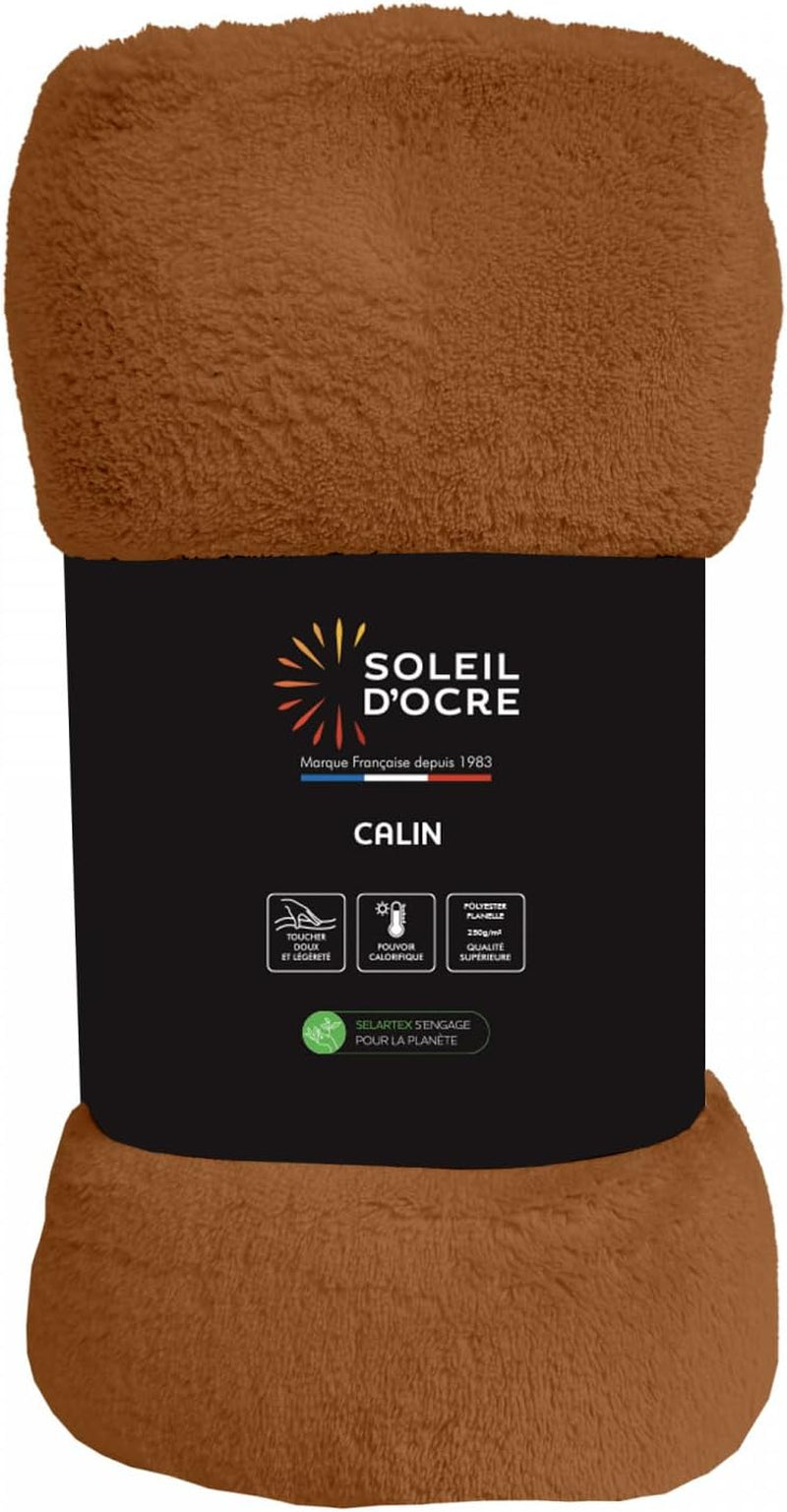 Soleil D'Ocre, Flanelldecke, 180 x 220 cm, Calin Terra Bettdecken und Steppdecken Naty Shop Orange 180 x 220 cm