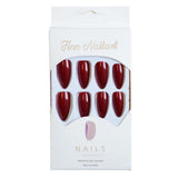 Künstliche Nägel, französische Mandel, lang, künstliche Nägel mit Kleber, für Frauen, Mädchen, Accessoires oder Geschenkidee, für Hochzeit, Geburtstag, Weihnachten, Valentinstag