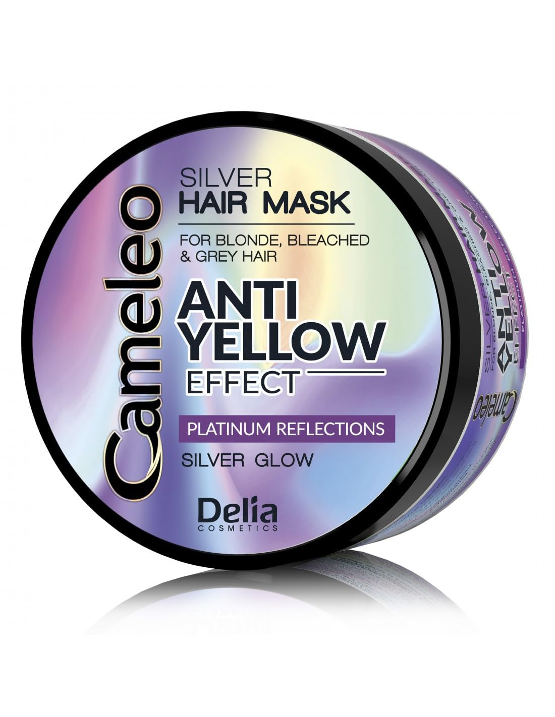 Cameleo – Silber-Tönungsmaske – kein Gelbeffekt – violette Behandlung und Farbschutz für blondes, graues und weißes Haar – Platintöne – UV-Schutz – frei von Parabenen – 200 ml Naty Shop Haarmaske Standardtitel