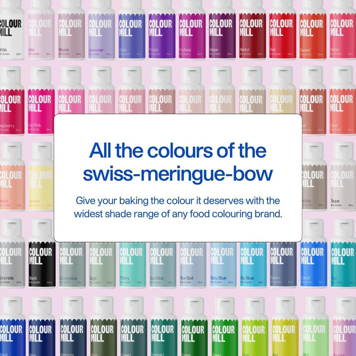 Color Mill Lebensmittelfarbe auf Ölbasis, blassrosa Ölmischung – Lebensmittelfarbe für Schokolade, Fondant, Muffins, Kuchen, Backen, Makronen – Lebensmittelfarbe für Kuchendekoration – 100 ml