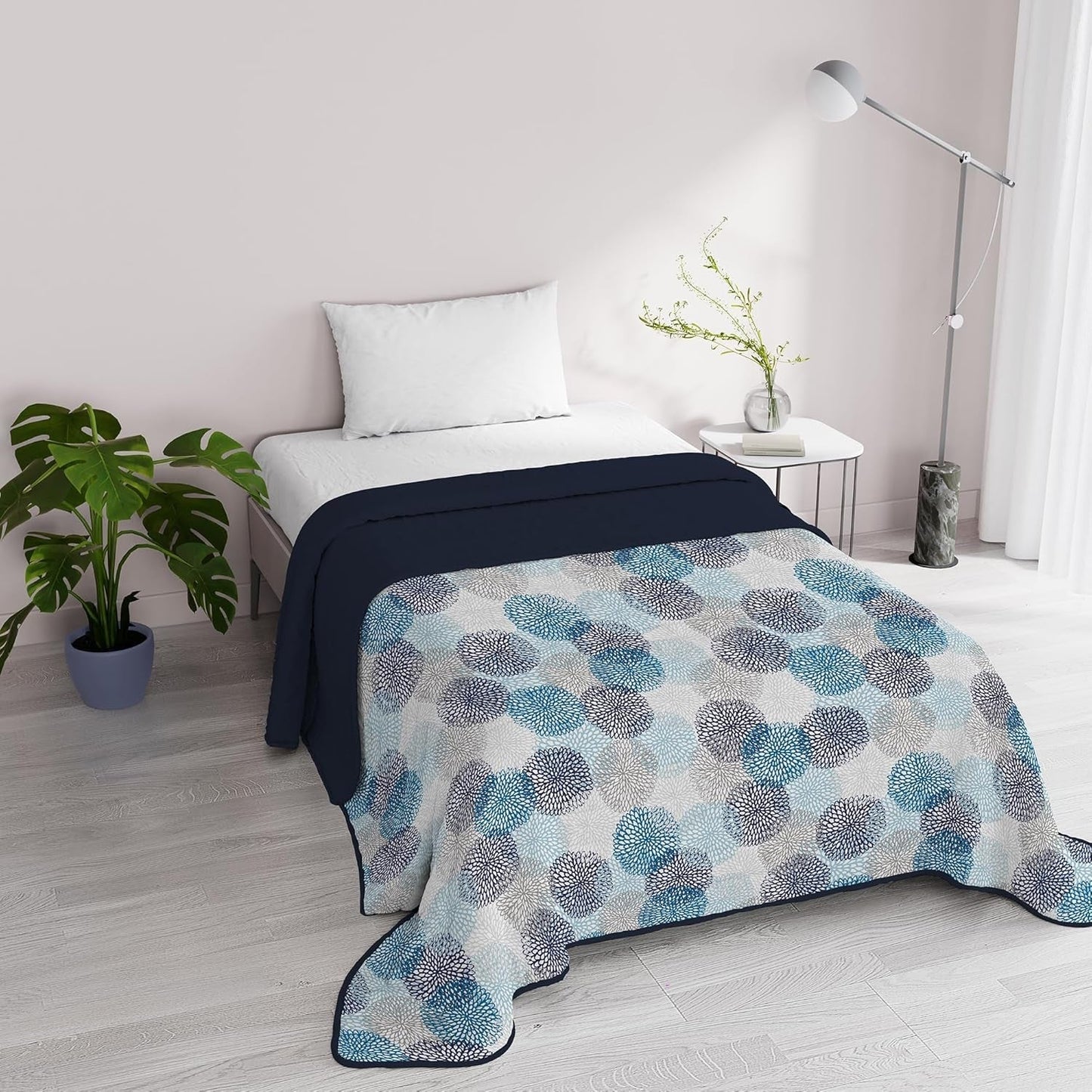 Fantasie italienische Bettwäsche Mikrofaser Sommer 1,5 Betten Murrine Quilts & Quilts Naty Shop Blaue Duschhauben 1 Posto E Mezzo
