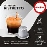 Gimoka Kaffeekapseln Espresso Ristretto, Intensität 11/13-100 Kapsel aus Aluminium – kompatibel mit Nespresso* Haushalts-Espressomaschinen – 100 Stück (10 x 10 Getränke) – hergestellt in Italien
