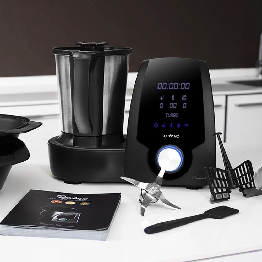 Cecotec Mambo 6090 Multifunktions-Küchenmaschine, 1700 W, 23 Funktionen, Krug Mit Fassungsvermögen 3,3 L, 3 Teller Gleichzeit, 10 Geschwindigkeitsstufen, Timer Küchenroboter und Mixer Naty Shop