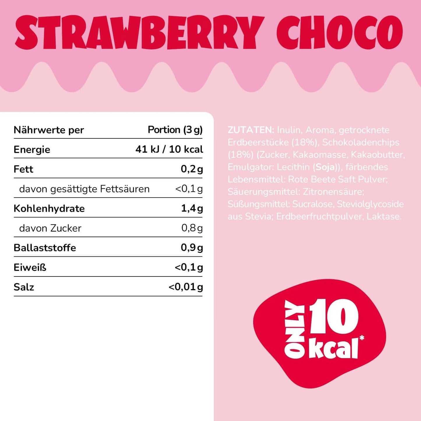 Ahead Flavour Powder, Erdbeerschokolade 250 Gramm, 83 Portionen Flavours Naty Shop