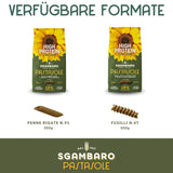 PASTASOLE , Penne Rigate mit Hartweizengrieß aus 100% italienischem Anbau und Sonnenblumenkernmehl – ​​500g – High Protein, Low Carb, Hoher Ballaststoffgehalt