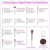 Kabellose elektrische Nagelfeile – 35.000 U/min für Gelnägel, 12-in-1 professionelle Nagel- und Acryl-Nagelfeile, 5-Gang-Maniküre- und Pediküre-Set