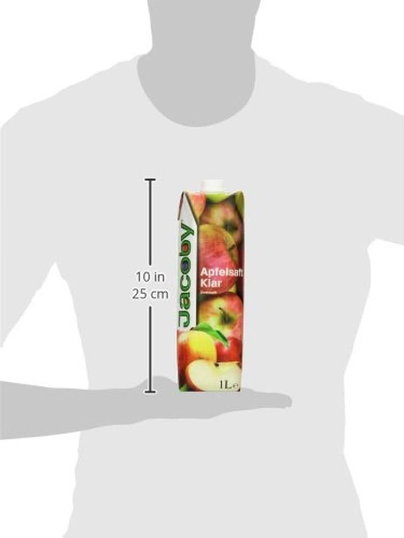 Jacoby 100 % klarer Apfelsaft, 6 x 1 Liter Alkoholfreie Getränke Naty Shop