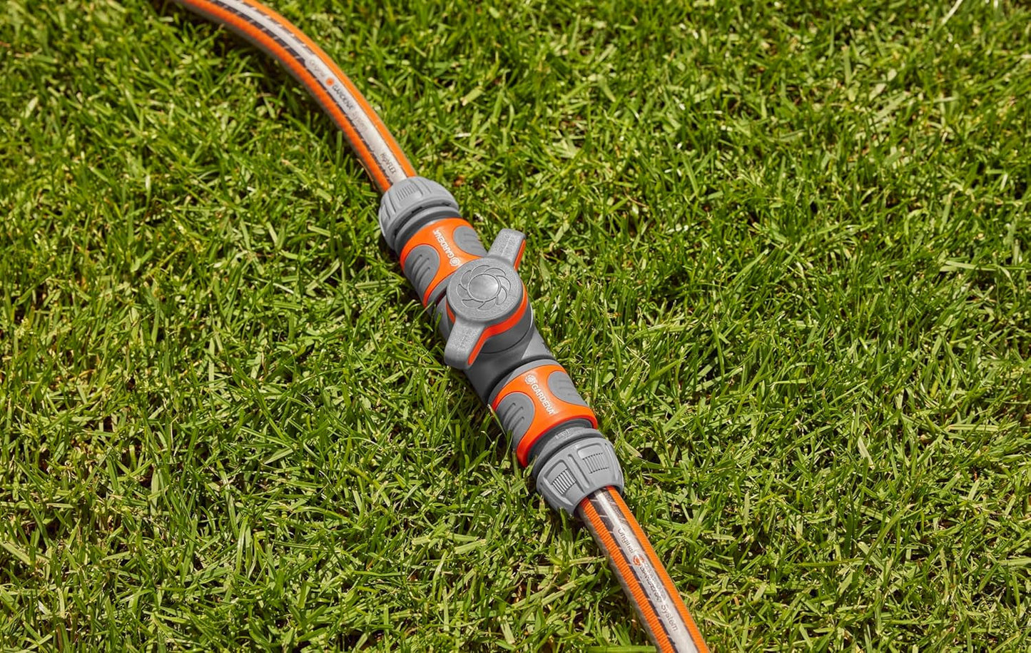 Gardena-Kupplung mit Regulierventil, Grau, Orange