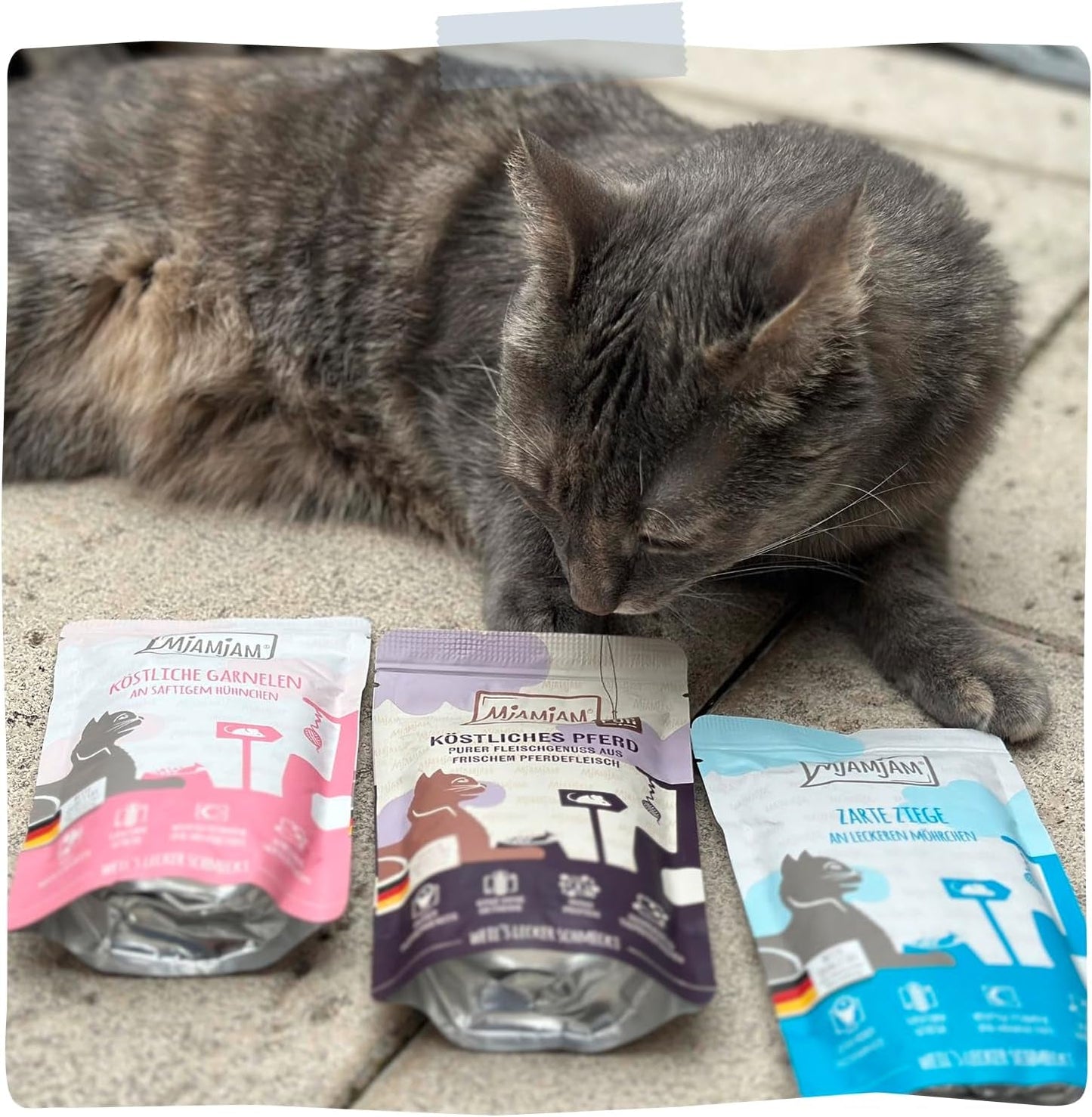 MjAMjAM – Premium-Nassfutter für Katzen – Leckeres Mix-Pack III Mahlzeiten für Ihre Katze, 6er-Pack (6 x 200 g), getreidefrei mit extra Fleisch