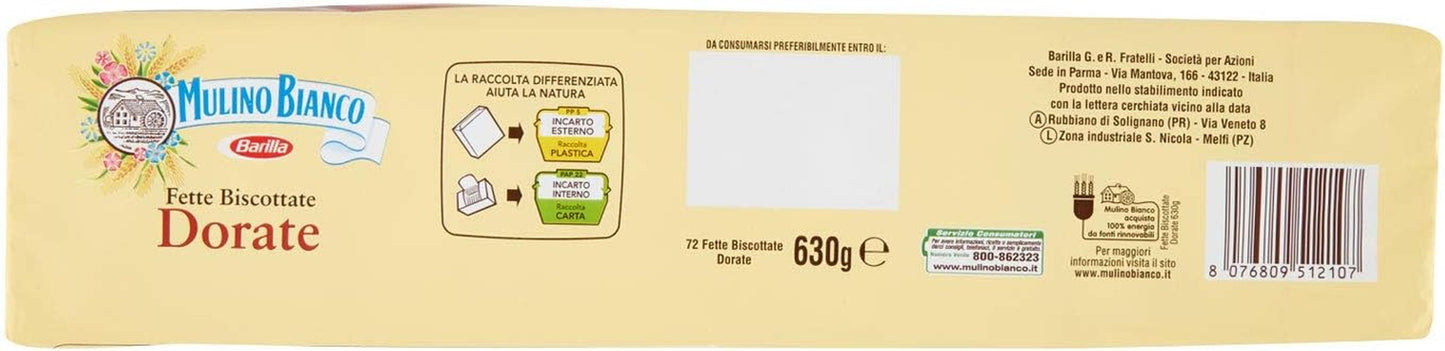 , Fat Biscottate Golden - 630 gr