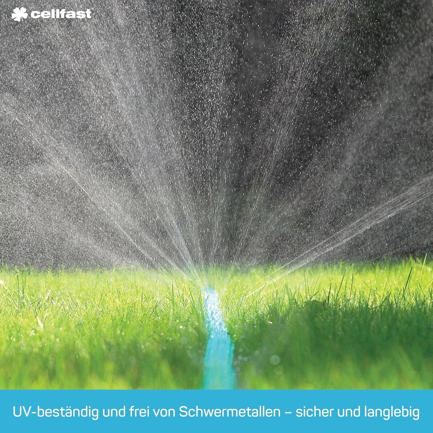 Cellfast SPRING Bewässerungsschlauch, Dreikanal-Bewässerungsschlauch mit vollständigen Anschlüssen, aus hochwertigem Draht, UV-beständig, 15 m, 1/2 Zoll, 19-022, mehrfarbig, 38 x 38 x 8 cm
