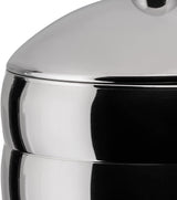 Alessi Kalistò 2 CB02 – Küchendose aus Edelstahl 18/10 mit Aluminiumknopf, 114 cl, silber Aufbewahrungsboxen für Lebensmittel Naty Shop