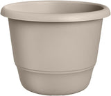 elho Amiga Round 30 – Blumentopf für drinnen und draußen – 100 % recycelter Kunststoff – Ø 29,5 x H 20,2 cm – Beige/Pilzbeige