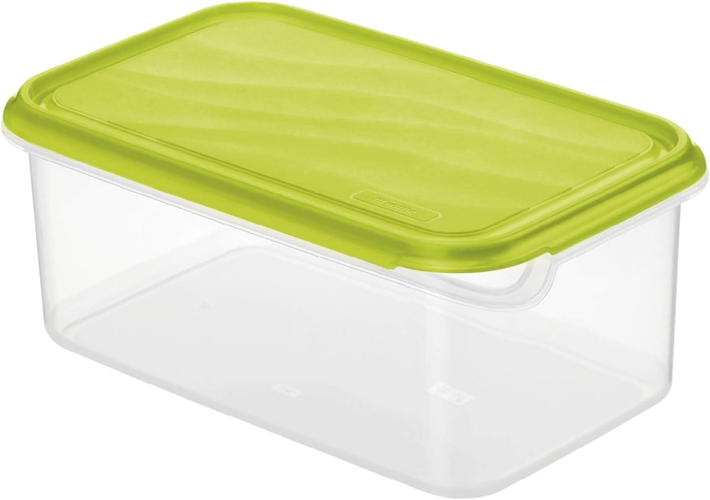 Rotho Rondo Frischhaltedose 1,5l mit Deckel, BPA-freier Kunststoff (PP), transparent/grün, 1,5l (24,0 x 16,0 x 7,5 cm) Frischhaltedosen Naty Shop 2L