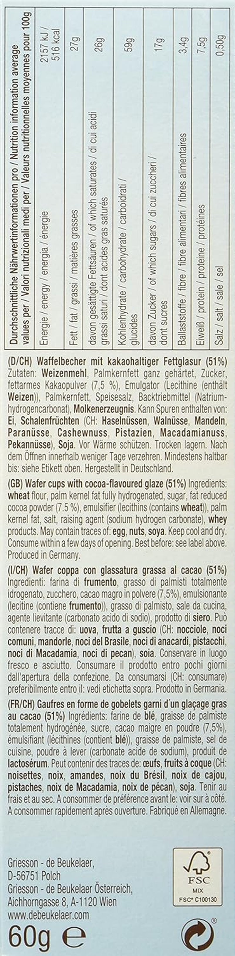 Debeukelaer Decor on Ice - Waffelpackungen, 12er Pack (12 x 60g)