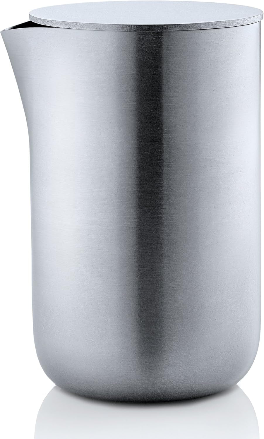 blomus -BASIC- Mattierter Edelstahl-Mixer mit Deckel, Fassungsvermögen 120 ml, eleganter Milchbecher, spülmaschinenfest (H/B/H: 8,3 x 6,1 x 5,7 cm, Edelstahl, 63618)