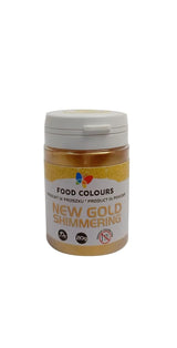 Essbarer Glitzer mit Metallic-Effekt, New Gold Shimmering, 20 Gramm Glitter Naty Shop