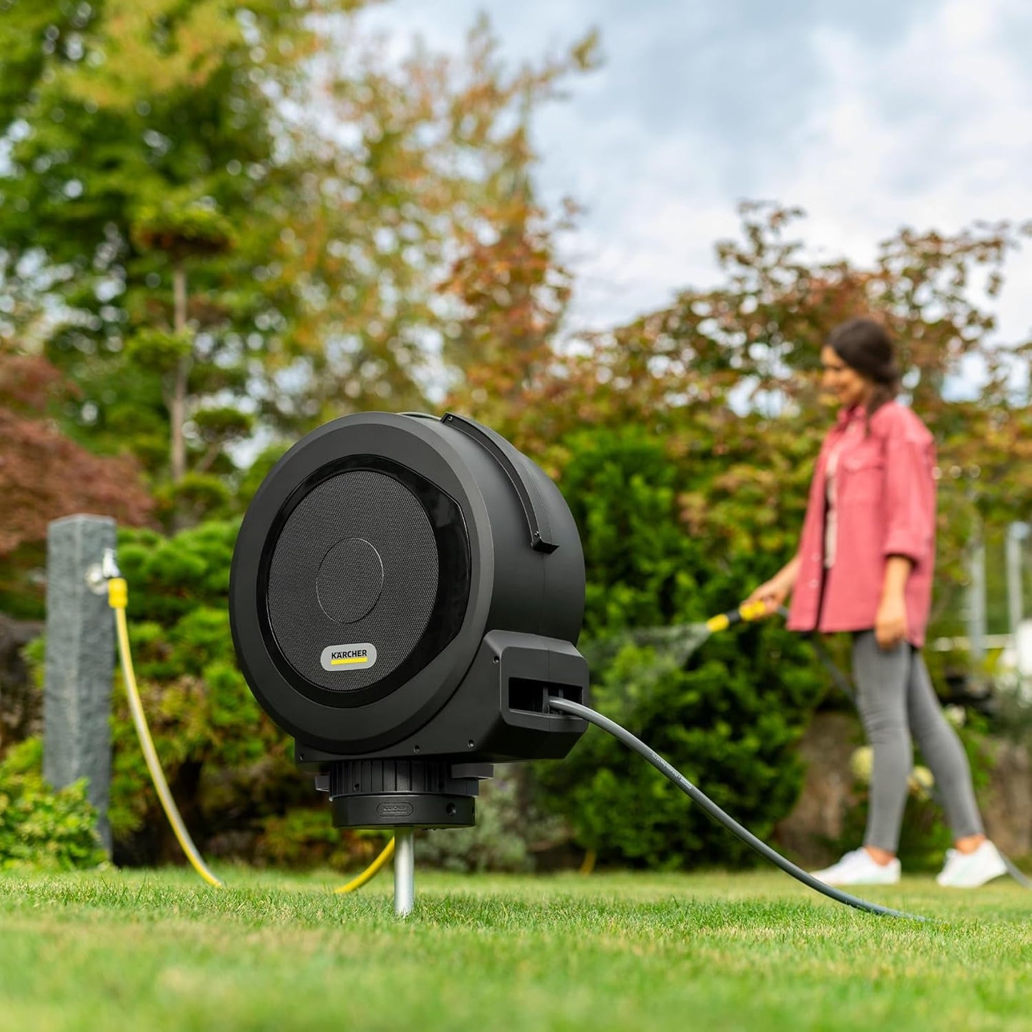 Automatische Schlauchbox Kärcher HBX 5.35: 35 m Schlauch, Verbindungsschlauch: 1,5 m; automatischer Schlauchrückzug, komfortabel und flexibel, schwarz