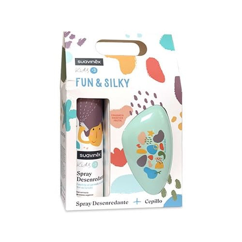 Suavinex Haarentwirrungsset für Mädchen und Jungen + Entwirrungsbürste, kein Ziehen, kein Ausspülen, fruchtiger Duft, allergenfrei, 96 % natürliche Inhaltsstoffe, 3 bis 10 Jahre, 250 ml, Standardtitel für Haarentwirrungsprodukte von Naty Shop