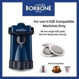 Caffè Borbone kompostierbare Kaffeepads, blaue Kaffeemischung – 50 Pads – kompatibel mit ESE System Papierpads 44 mm